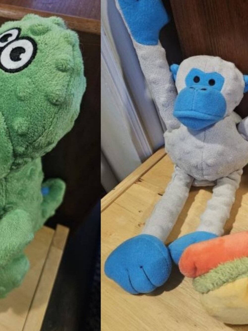 Three Plush Dog Toys